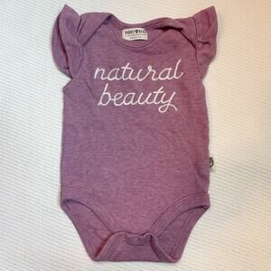 Rabbit + Bear Natural Beauty Ruffle Sleeve Onesie